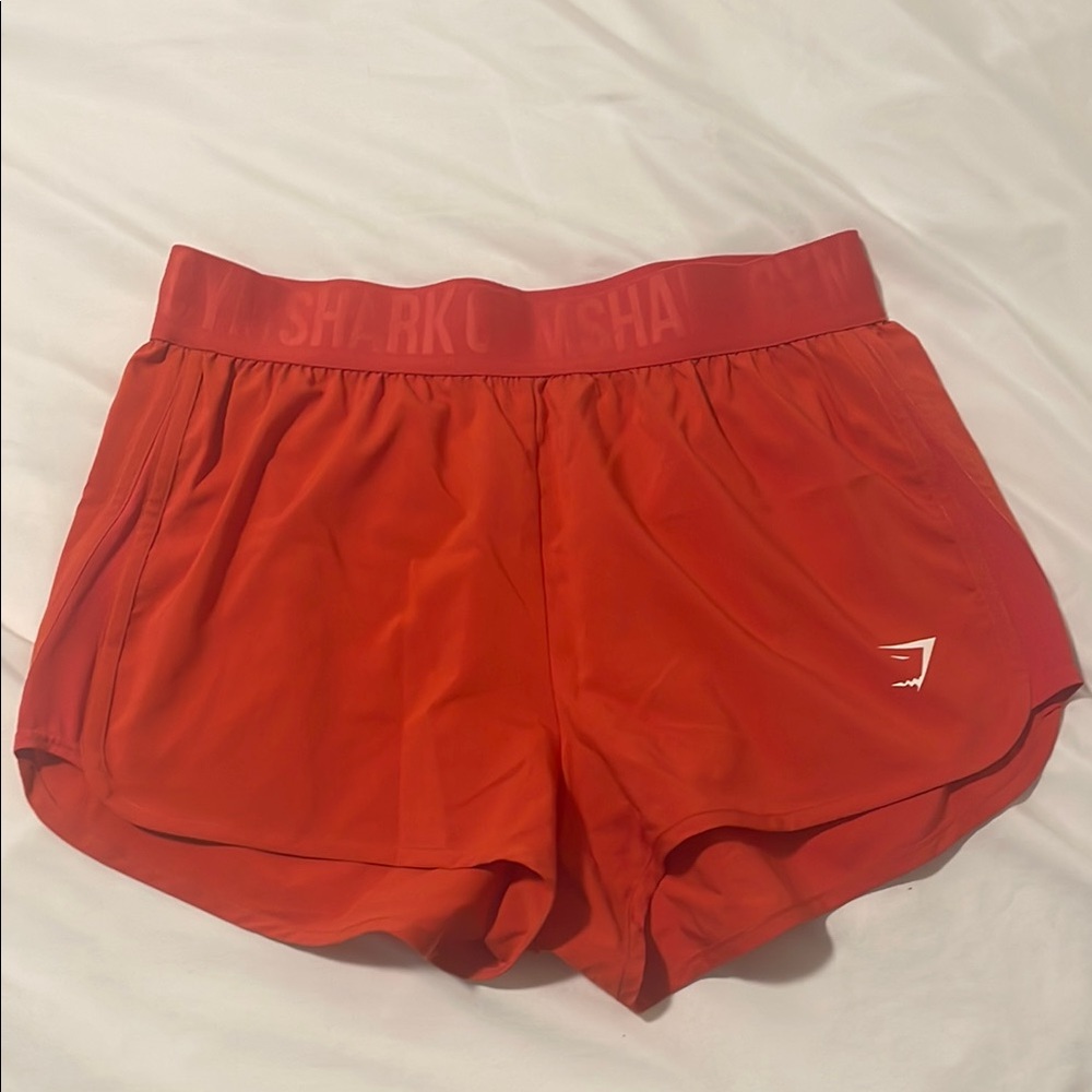 Gymshark Red Athletic Shorts Lightweight Moisture-Wicking